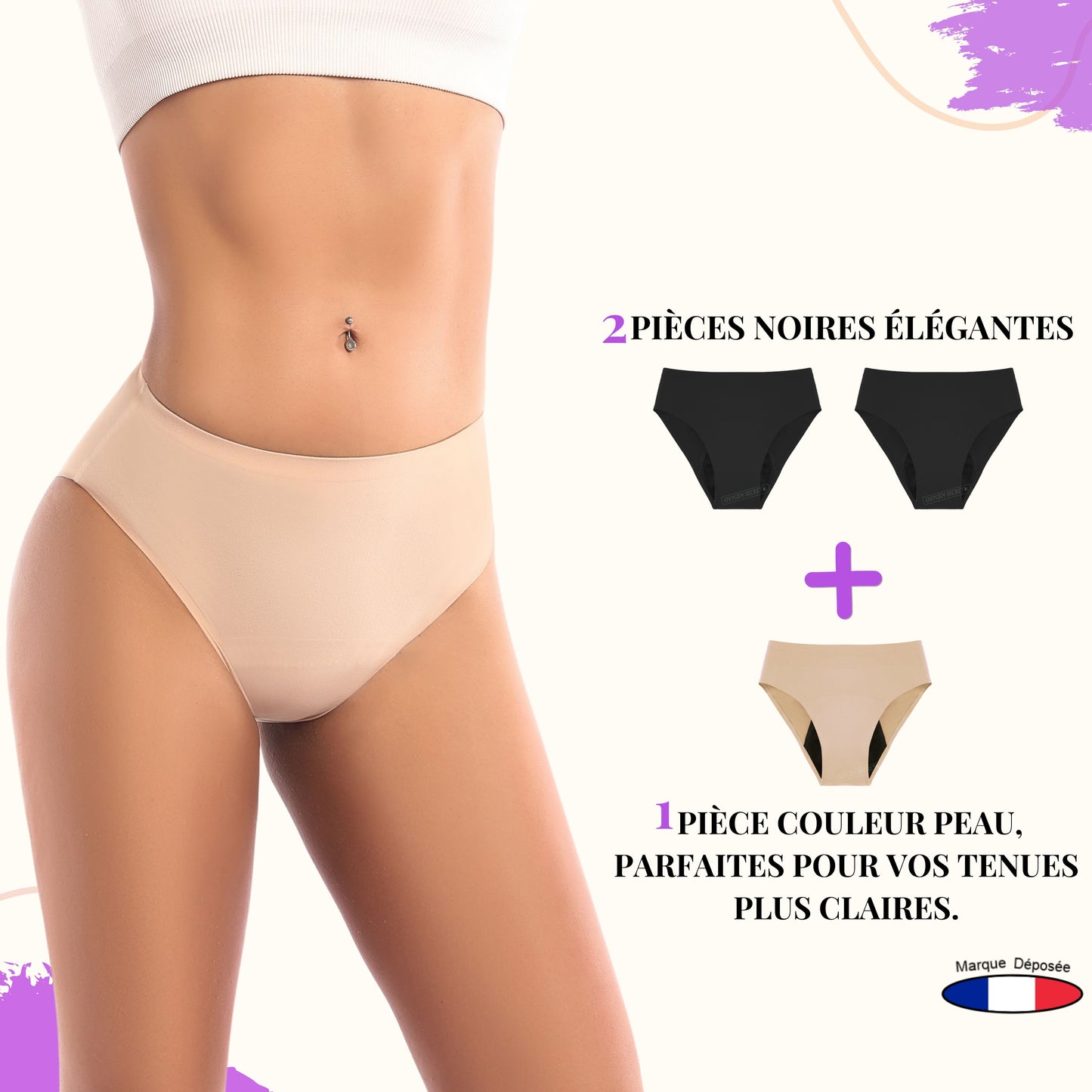 SoCosy Lot de 3 Culottes Menstruelles IRIS invisible - So'Cosy