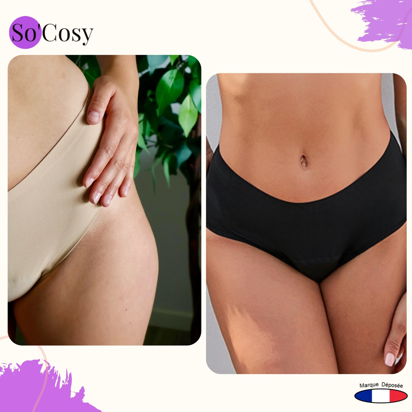 SoCosy Lot de 3 Culottes Menstruelles IRIS invisible - So'Cosy