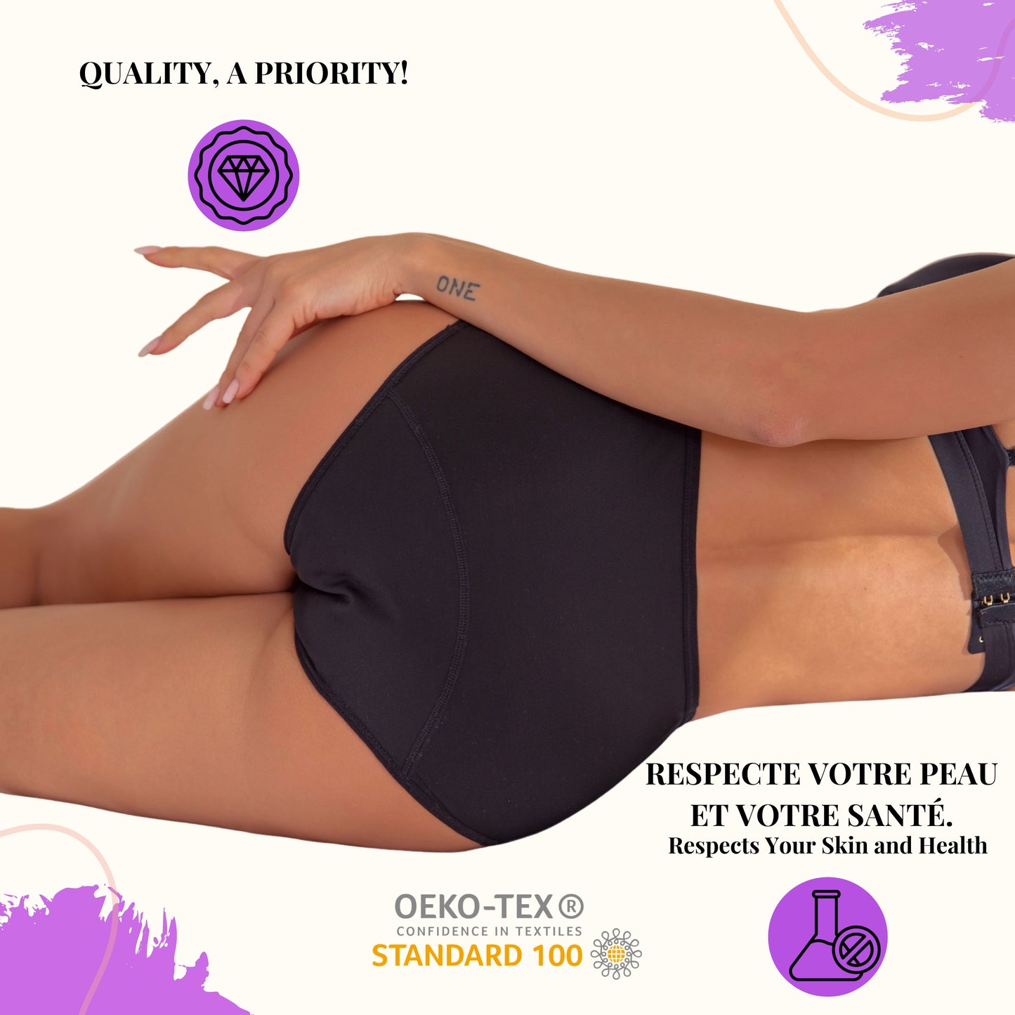 So’Cosy Lot de 3 Culottes Menstruelles ADRIA Taille Haute - So'Cosy